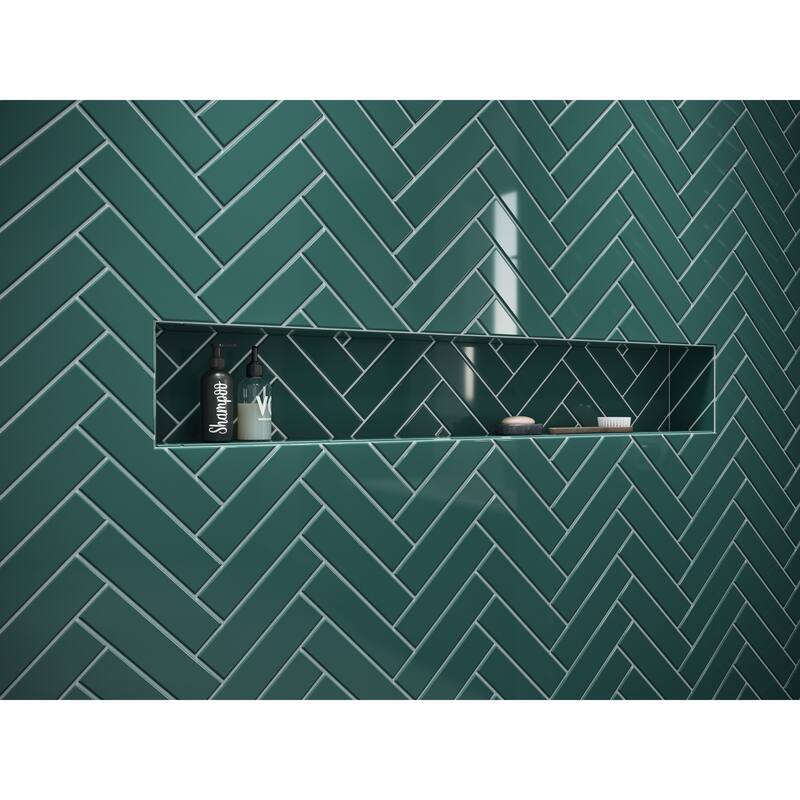 2 in. x 8 in. Glass Subway Wall Tile