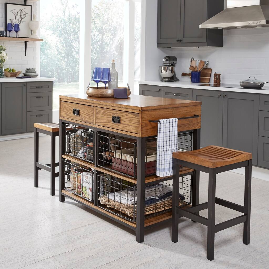 Modern Craftsman Kitchen Island Set by homestyles