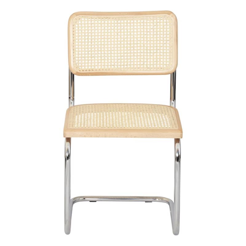 Breuer Chair Company Marcel Breuer Cesca Cane Cantilever Side Chair w/ Chrome Steel Frame (Various Wood & Cane Colors)