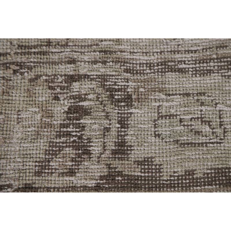 Hand Knotted Oriental 100% Wool Carpet Traditional Floral Beige & Ivories Tabriz Area Rug - 10' 9'' X 7' 8''