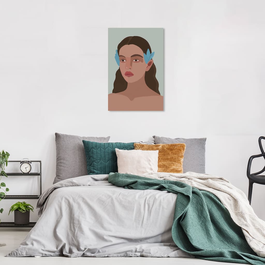 Wynwood Studio Canvas People and Portraits Polynesian Girl Brown and Modern & Contemporary Wall Art Canvas Print