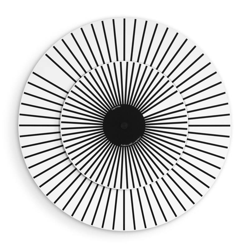 Round Rotating Wall Clock - 20" - White and Black