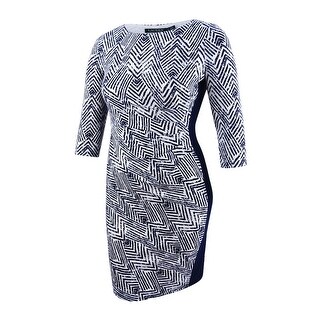 Shop Lauren Ralph Lauren Women S Print Sheath Dress 10