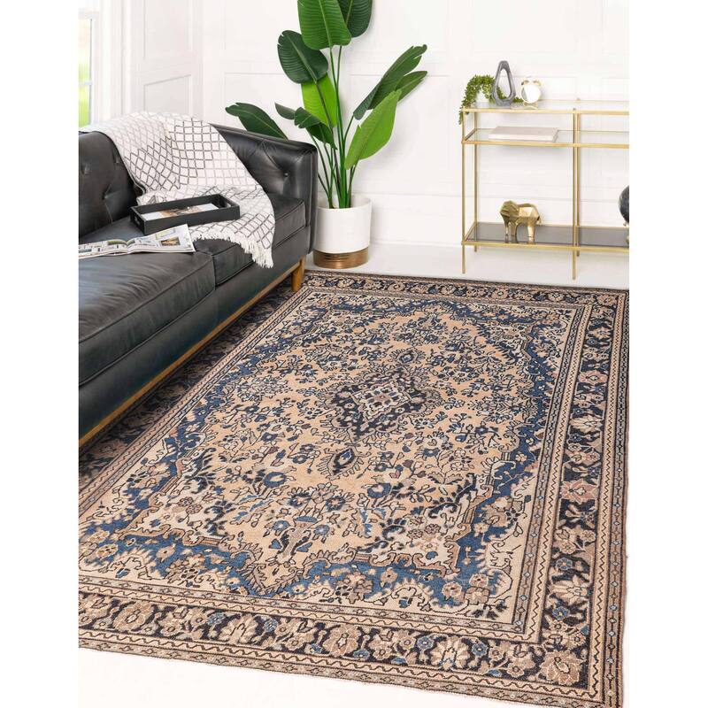 ECARPETGALLERY Hand-knotted Antalya Vintage Copper Wool Rug - 7'0 x 9'10