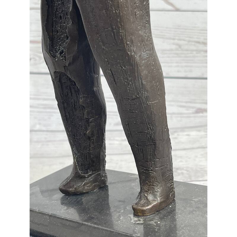 Abstract Surreal Nondescript Female Figure Bronze Statue Sculpture Decor Salvador Dali 16 Inches