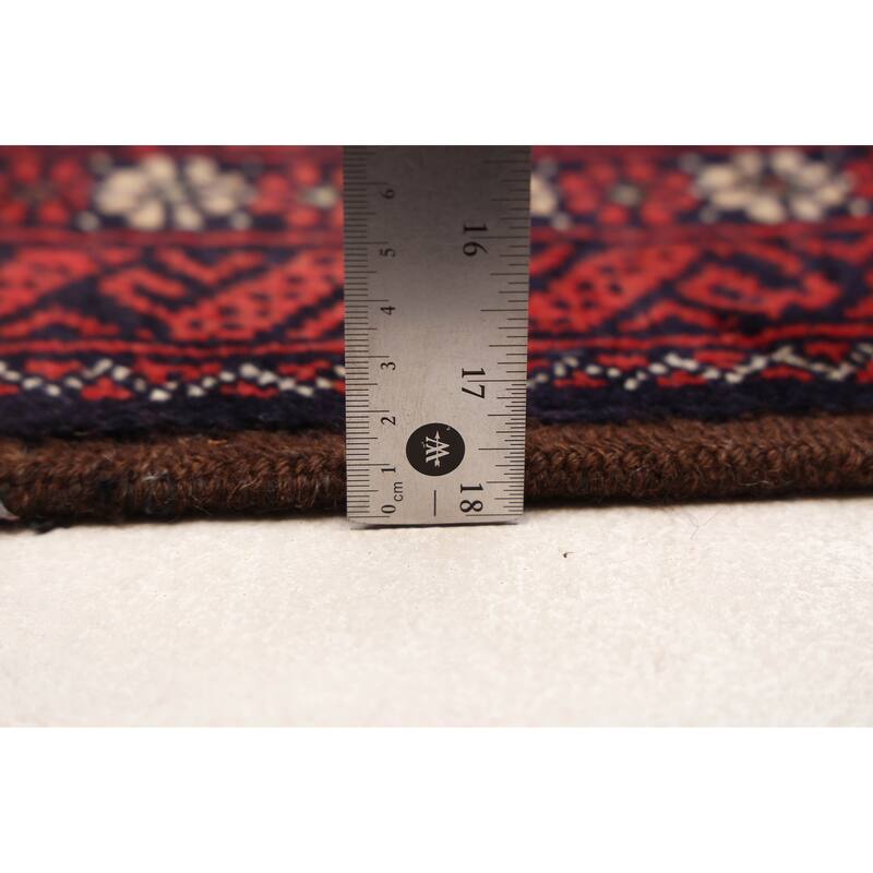 ECARPETGALLERY Hand-knotted Teimani Red Wool Rug - 3'2 x 5'5