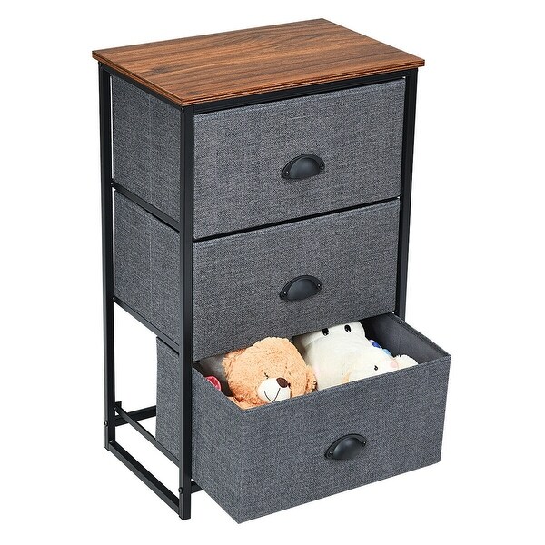 Black dresser and night stands top
