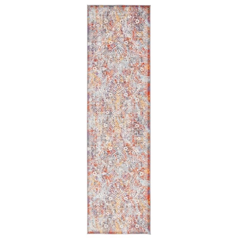 SAFAVIEH Madison Shirlee Vintage Boho Oriental Rug - 2'3" x 8' Runner - Light Grey/Light Blue