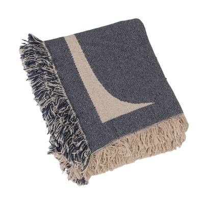 Woven Cotton Blend Jacquard Throw Blanket