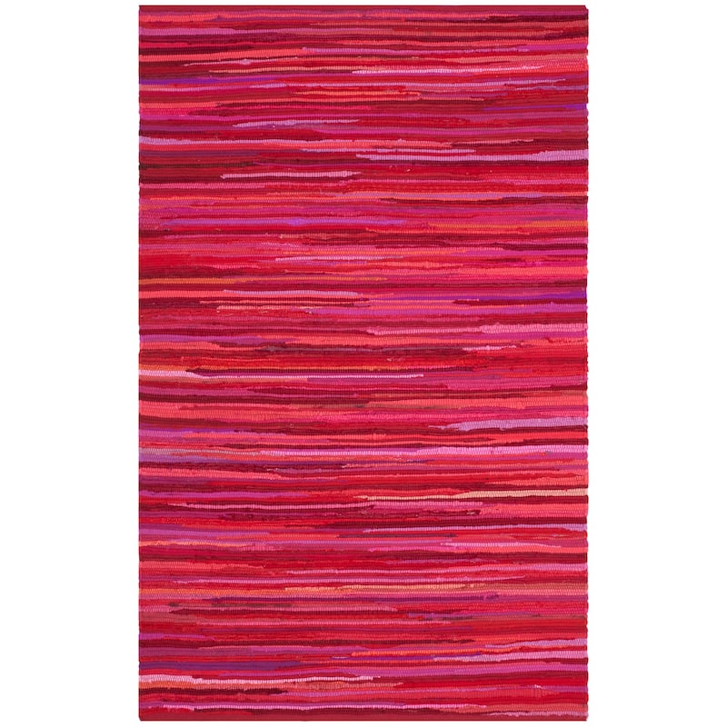 SAFAVIEH Handmade Rag Rug Sevim Casual Stripe Cotton Rug