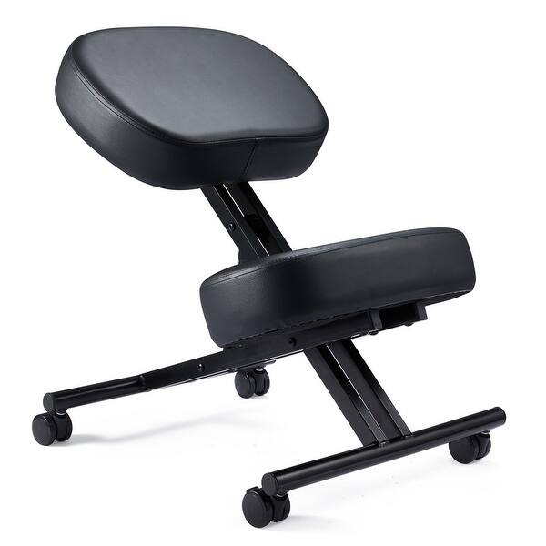 slide 2 of 8, Jomeed Adjustable Ergonomic Home Office Kneeling Chair with Angled Seat, Black - 16.5
