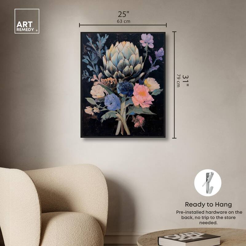 Moody Artichoke I Canvas by Art Remedy
