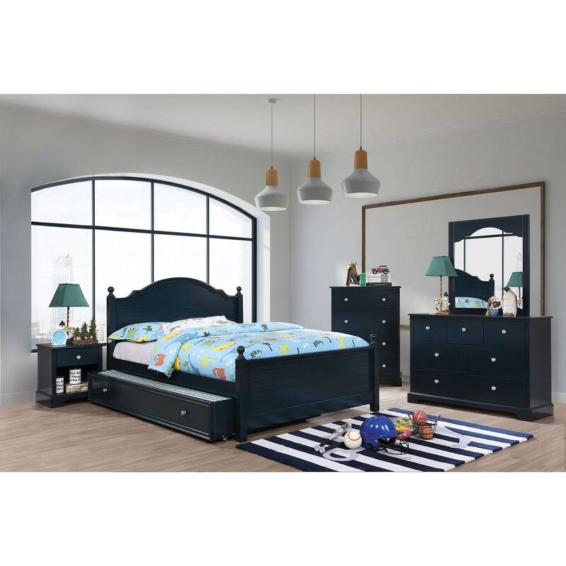Wooden Nightstand with Bottom Shelf