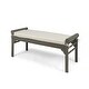 preview thumbnail 15 of 17, Nelson Rustic Acacia Wood Bench with Cushion by Christopher Knight Home