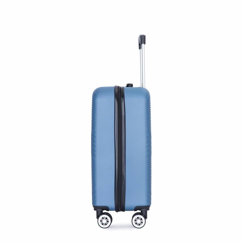 Carry On Luggage Set 4 Piece, High Quality ABS Lightweight Suitcase with Adjustable Pull Rod and Aircraft Wheel, for Women Men