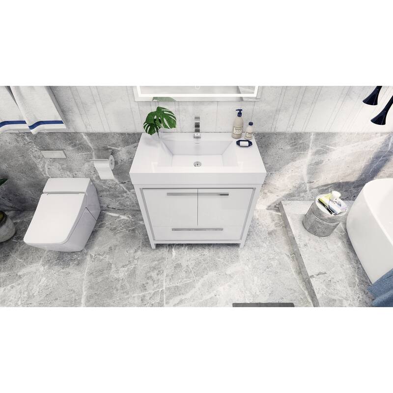 Dove 36'' Freestanding Vanity with Reinforced Acrylic Sink