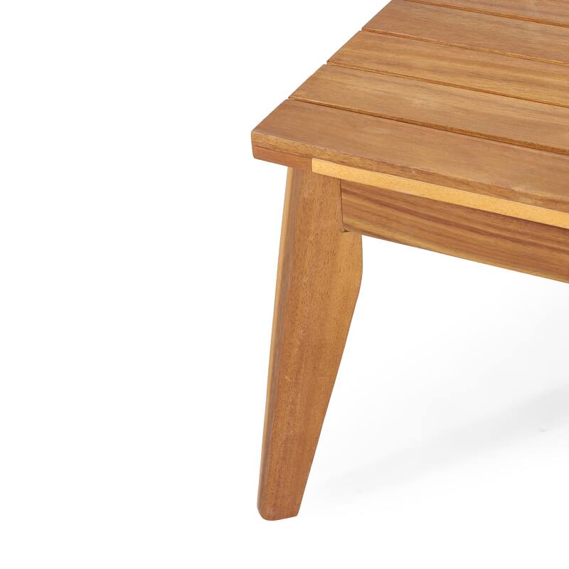 Annisa Outdoor Acacia Wood Chat Set by Christopher Knight Home