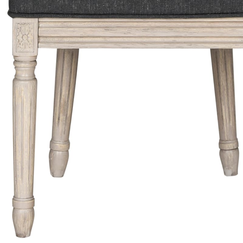 SAFAVIEH Rona Parisian Oval Dining Chair (Set of 2) - 20Wx20Dx39H - Charcoal/Rustic Grey