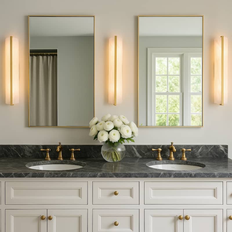 Varaluz Mingle 1-Light Tall Wall Sconce - Satin Brass