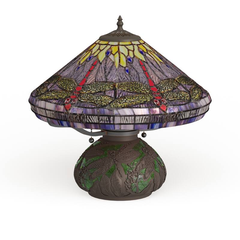 The Curated Nomad Pablo Tiffany-style Dragonfly Table Lamp