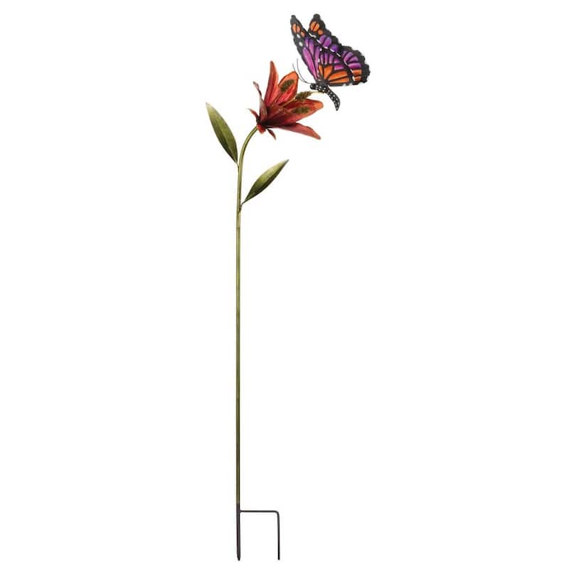 Butterfly Flower Stake - Pink