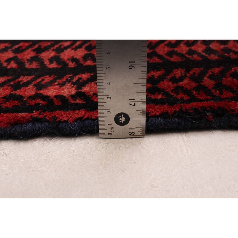 ECARPETGALLERY Hand-knotted Royal Baluch Black, Red Wool Rug - 3'2 x 6'5