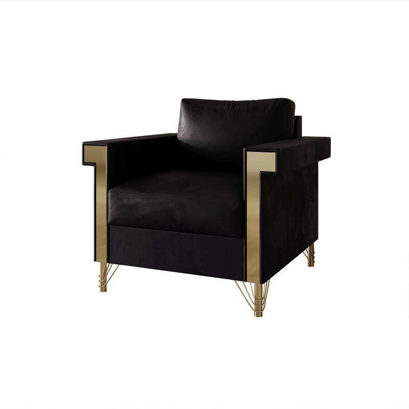 CraftPorch Luxurious Velvet Upholstered Arm Chair