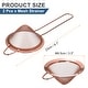 preview thumbnail 9 of 7, 2pcs Fine Mesh Strainer Stainless Steel Cocktail Strainer - 1 inch Rose Gold