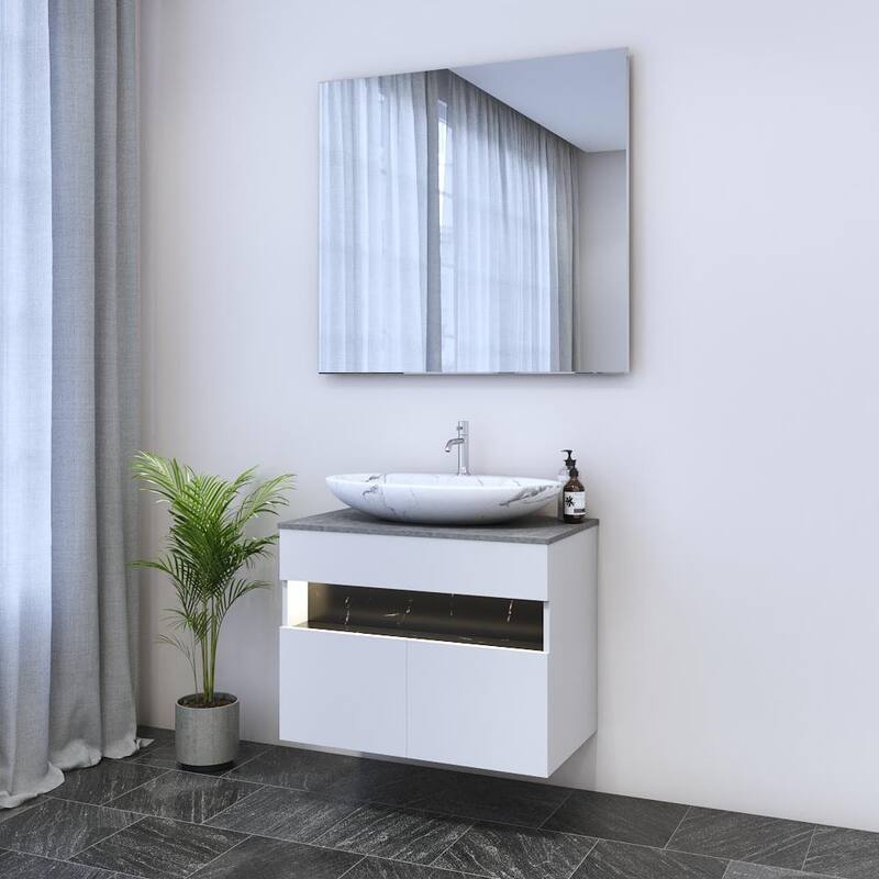 Laguna 2D 80 Floating Bathroom Vanity (32" Width)