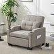 preview thumbnail 1 of 8, Chair Bed, Sleeper Sofa Chair Bed 3 in 1, Adjustable Recliner,Armchair, Sofa, Bed, Linen grayish