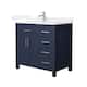 Option Dark Blue / White Quartz Top / Brushed Nickel