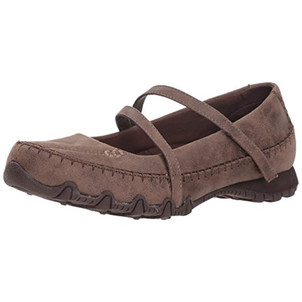 skechers women's bikers mary jane flat