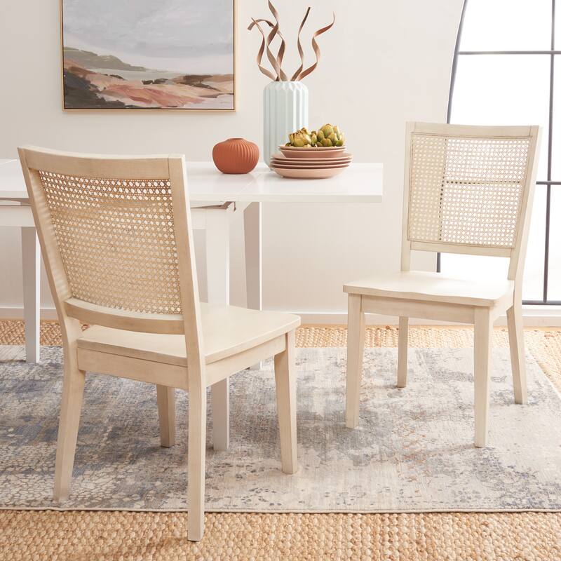 SAFAVIEH Elia Farmhouse Dining Chair (Set of 2) - 20 In. W x 23 In. D x 37 In. H - 20Wx23Dx37H