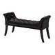 preview thumbnail 1 of 1, Imperial Tufted Bench With Armrest (Black)