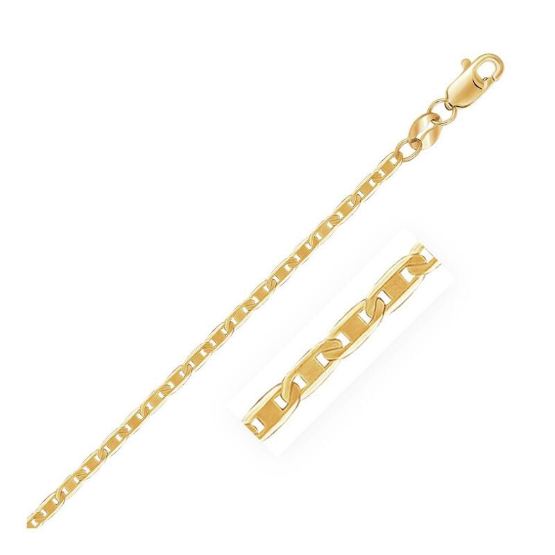 MayaMila 10k Yellow Gold Mariner Link Bracelet 1.7mm
