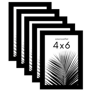 Americanflat 5 Pack of Picture Frames with Mat - Plexiglass Cover