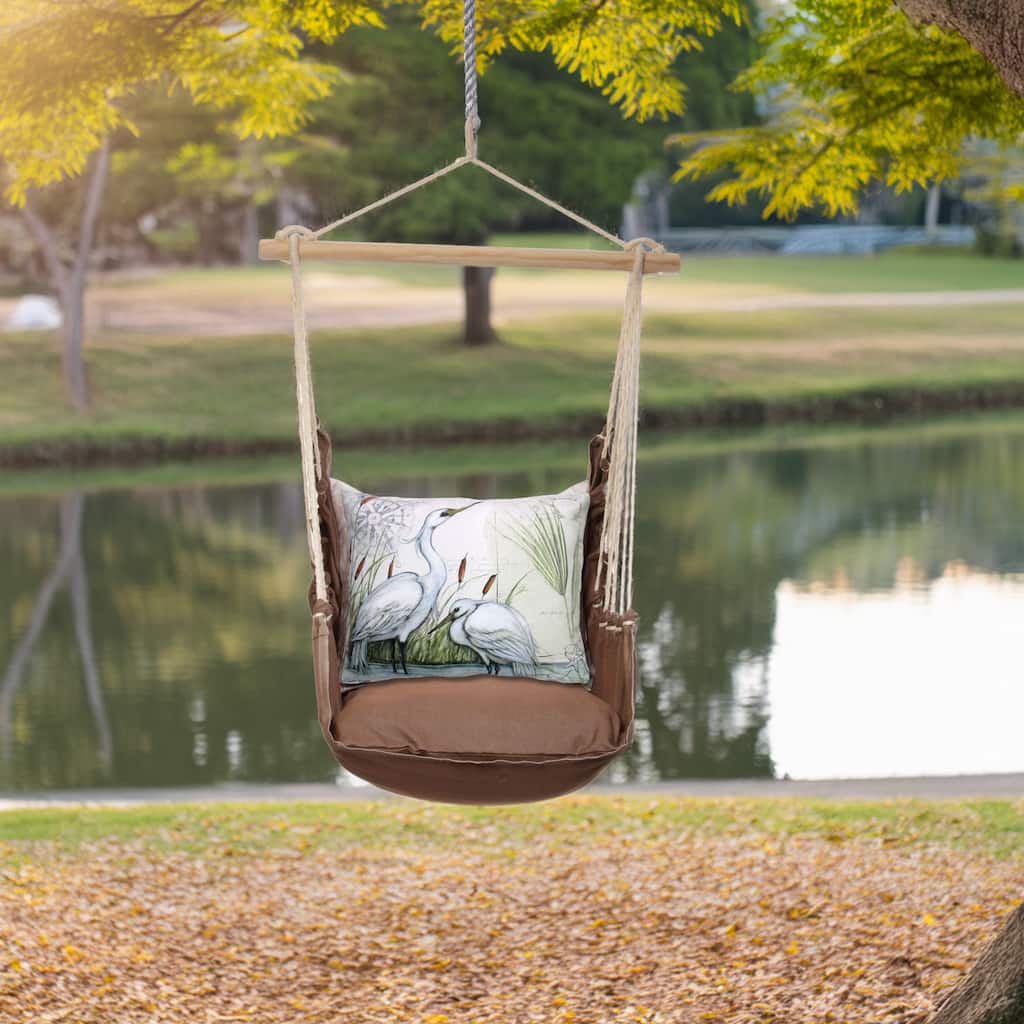 Magnolia Casual Swing Set 4 piece - Chocolate Solid w/ Heron Pair