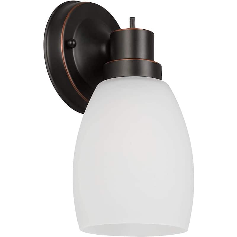 Indoor wall sconce with switch industrial glass