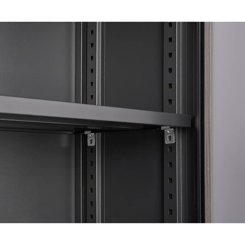 GDFStudio - Benjamin Metal Folding Storage Cabinet with Secure Locking Doors and Flexible Organization