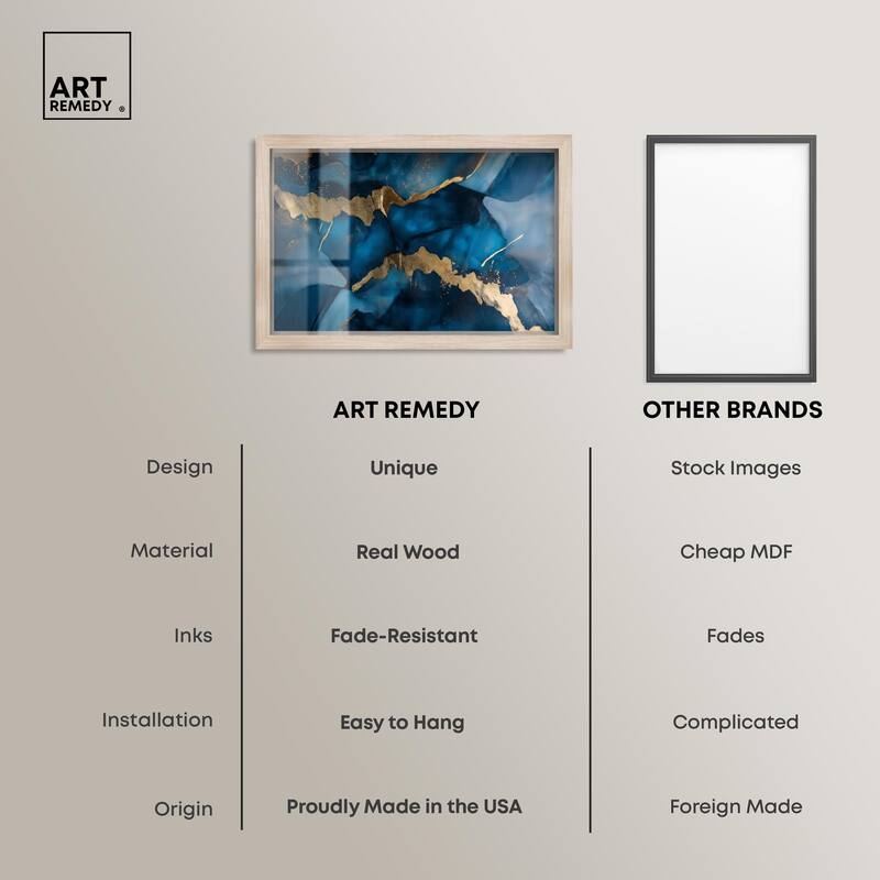 Dark Texture Golden Touch III Shadowbox by Art Remedy