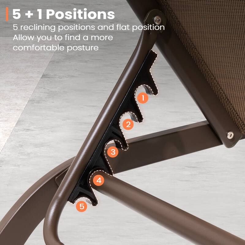 Pellebant Outdoor Patio Chaise Lounge Chairs Set with Side Table - Set of 3