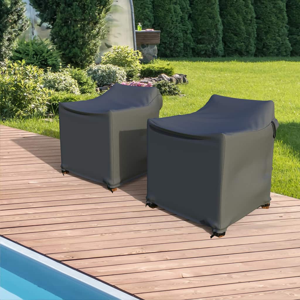 Burchett Outdoor Club Chair Cover Set of 2 - 34.75 x 28.5 x 30.5