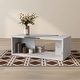 preview thumbnail 4 of 19, Kobe Modern Faux Marble Veneer Coffee Table with Shelf by Furniture of America