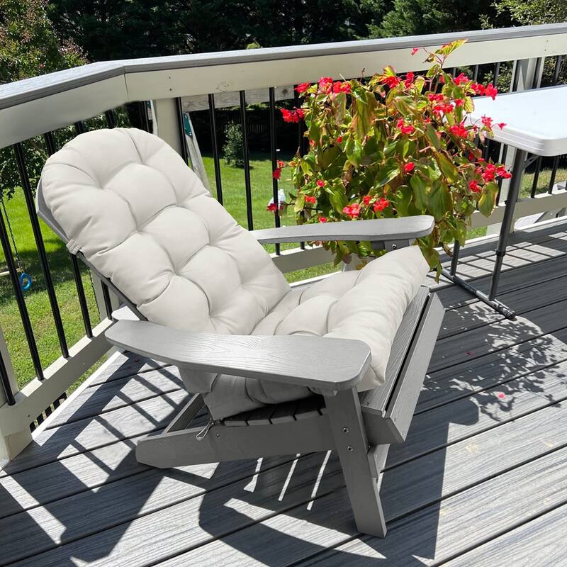 WINSOON 49x20x5 Inch Adirondack Chair Cushion Set of 4, Thickened and High Back Chair Cushion