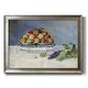 preview thumbnail 1 of 7, Still Life with Peaches and Grapes Premium Framed Canvas- Ready to Hang 16X20 - Silver
