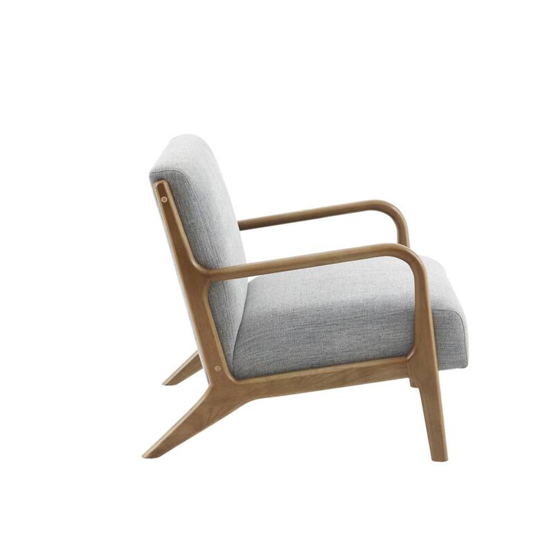Roomfitters Mid-Century Lounge Chair with Solid Wood Frame, Upholstered Accent Seating, Living Room Chair