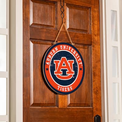 Auburn University Wooden Door Decor Wall Sign - Multi-Color
