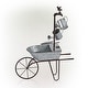 preview thumbnail 9 of 12, Alpine Corporation 36" Tall Rustic Wheelbarrow and Watering Can Fountain Yard Decoration