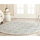 preview thumbnail 4 of 187, SAFAVIEH Handmade Cambridge Loretto Modern Moroccan Wool Rug 6' x 6' Round - Light Blue/Ivory