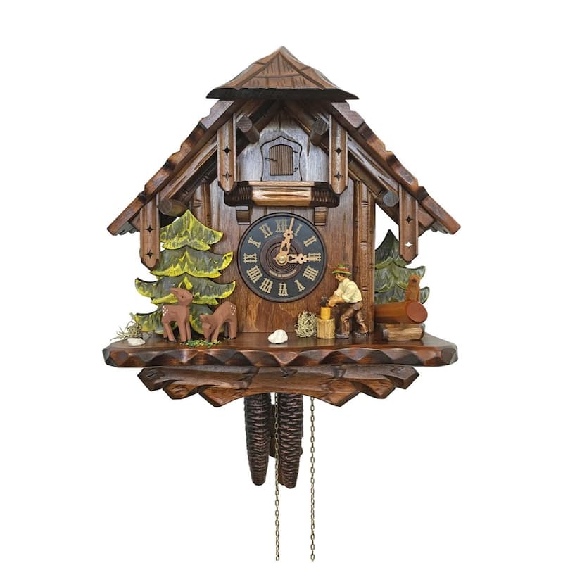 Weight-Driven Full Size Cuckoo Wall Clock - 12.5"